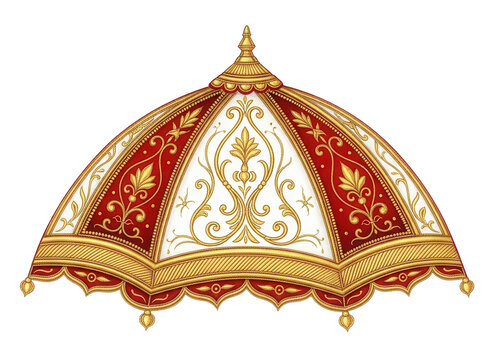 Decorative Canopy Mandap Top Used in Indian Wedding Ceremonies Symbolizing Sacred Union
