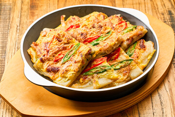 Chili and Egg Pancake