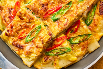 Chili and Egg Pancake