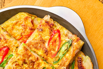 Chili and Egg Pancake