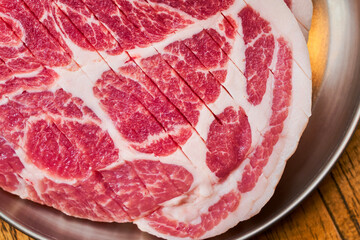 Top-grade raw beef