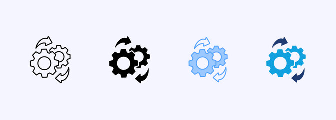 Transition Icon Set Multiple Style Collection