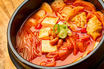 Korean tofu soybean paste soup