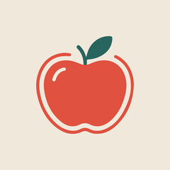 red apple vector illustration