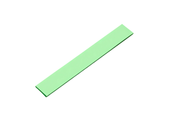 Angled, light green rectangle on a solid, black background