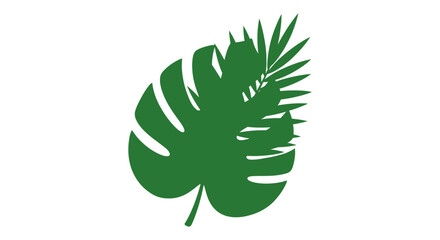 Tropical leaves with transparent background