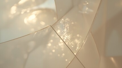 Generative AI - Abstract Hexagonal Structure, Glowing Yellow Light Grid, Digital Data Network Concept
