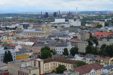 Ostrawa z lotu ptaka, kraj morawsko-śląski, Czechy/Ostrava aerial view, Moravian-Silesian Land, Czechia © Pictofotius