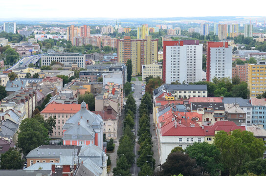 Ostrawa z lotu ptaka, kraj morawsko-śląski, Czechy/Ostrava aerial view, Moravian-Silesian Land, Czechia