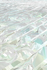 虹色に輝くガラスの波紋の3DCG縦長背景