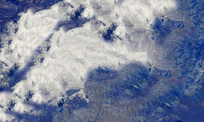 Abstract patterns and fluted structures on a textured surface