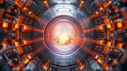 未来のフュージョンエネルギー、核融合反応のイメージ