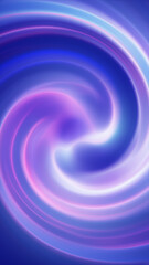 Abstract glowing blue and purple vortex spiral with luminous flowing rings