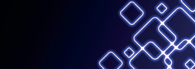 Obraz premium Dark blue gradient abstract background with connected glowing blue lines and dots. Modern and futuristic digital technology concept. Vector illustration VOL. 2