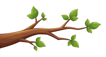 tree branch with green leaves