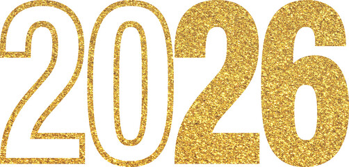 Golden Glitter 2026 New Year
