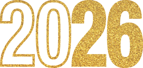 Golden Glitter 2026 New Year