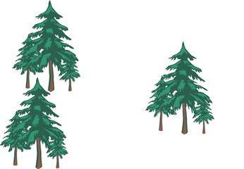 Woodland logo pine tree icon vector illustration design vintage
