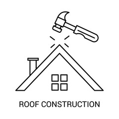 Roof Construction Vector Icon Editable Stroke