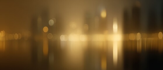 Obraz premium City skyline lights in gold tones