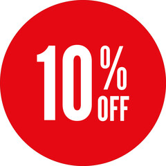 10% Off Round Sale Sticker Transparent PNG
