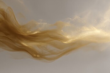 Abstract gold smoke trail representing wealth