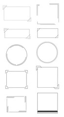 Collection of Decorative Geometric Frames and Borders.