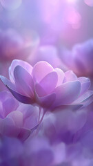 Fototapeta premium 抽象フローラルライトの背景素材【パープル】