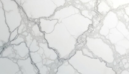 Pristine white marble texture with elegant grey veining detail. Polished stone surface creates luxurious modern interior design background. Ideal material for kitchen countertops, bathroom walls,