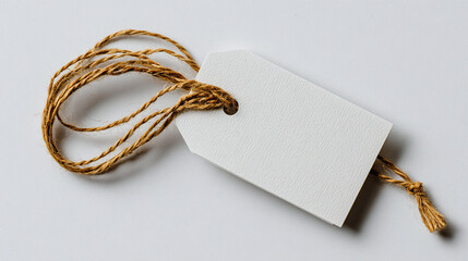 Paper label on white background