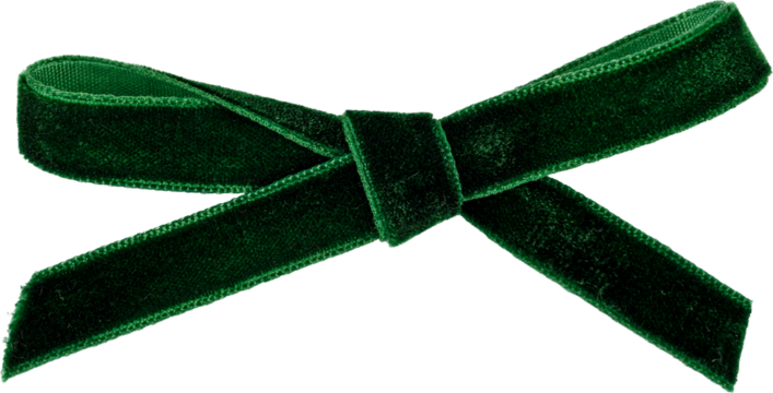 Green Festive Gift Ribbon Bow