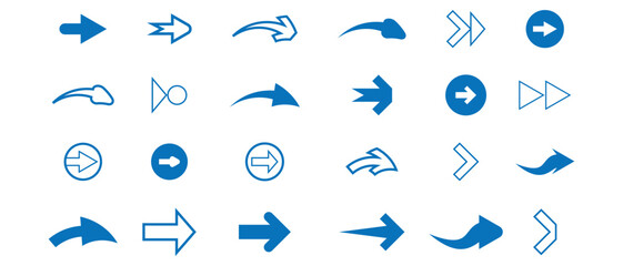 collection of black Arrows set icons. Arrow icon set. Arrow vector. vector illustration.