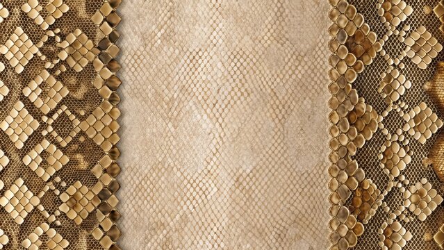 Geometric snake skin on beige background