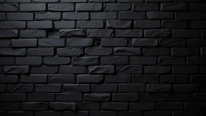 manmade. Textured black brick wall surface with abstract pattern, emphasizing minimalist and structural design. real-estate listings.