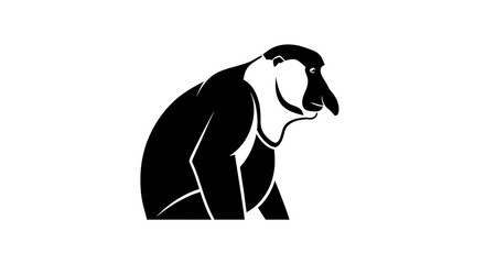 Monkey silhouette design