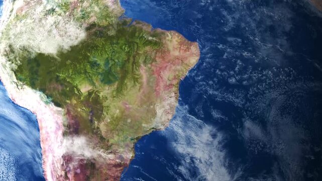 4K Earth Zoom into Bolivia | Realistic Planet Transition Animation Showing Bolivia from Space � Beautiful Geography Map, Satellite View, Motion Background, Educational and Travel Visual