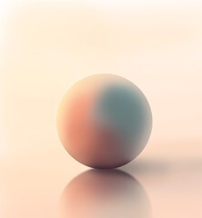Delicate pink colors on the ball