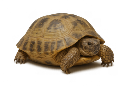 Tortoise on transparent background representing slowness, longevity, ancient wisdom, and quiet endurance