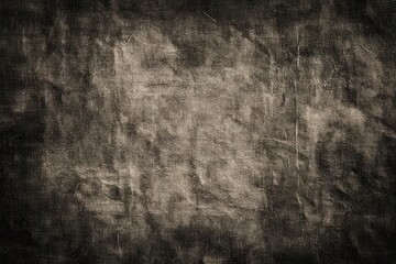 Fototapeta premium Textured dark brown crumpled fabric background with visible weave and light highlights