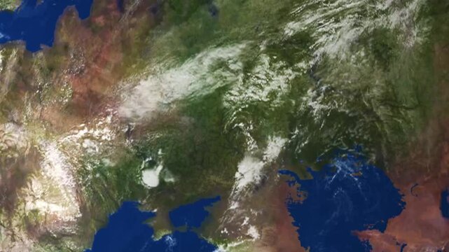 4K Earth Zoom into Lithuania | Realistic Planet Transition Animation Showing Lithuania from Space � Beautiful Geography Map, Satellite View, Motion Background, Educational and Travel Visual