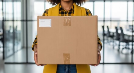 Delivery with a Purpose: A diligent individual delivers a package, symbolizing a commitment to seamless logistics, the exchange of goods, and reliable service.