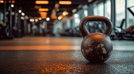 Kettlebell in a gym