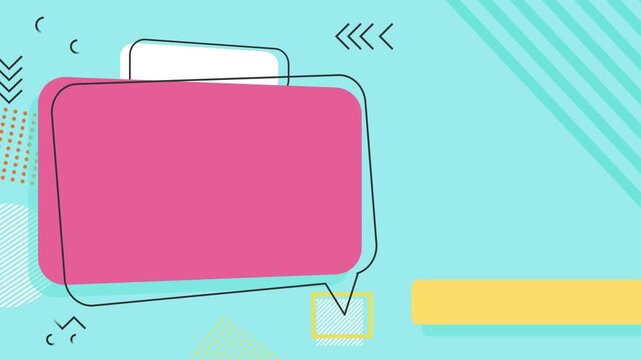 bubble illustration of an abstract video background with a suitcase