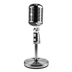 Fototapeta premium Microphone isolated on transparent background