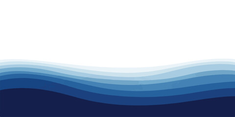 Fototapeta premium Abstract blue wave background layered vector illustration perfect for website headers and presentations