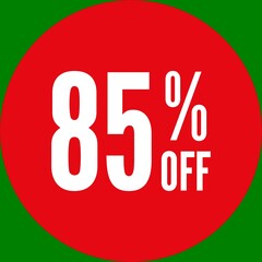 85% Off Round Sale Sticker - Green Screen Chroma Key