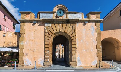 Naklejka premium Portoferraio, Elba, Toscana, Italy, Europe - 26 September 2025, old gate