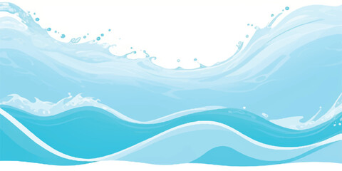 Abstract blue water waves illustration flowing vector design suitable for backgrounds and banners