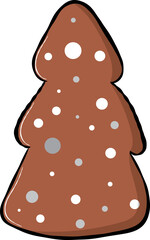 Gingerbread Tree Cookie Illustration