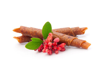 Pastille of berries  with barbarum berries. Paste fruits